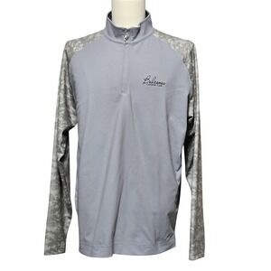Balcones Country Club‎ Pullover Shirt Mens Large Gray Camo Golf Long Sleeve FJ